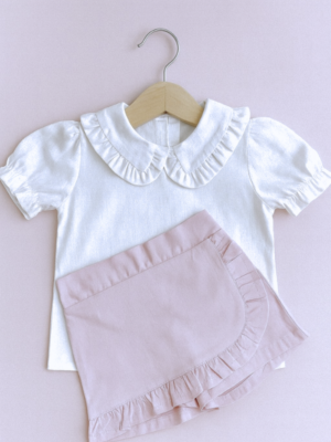 Bata Carol Branca - Manga Curta